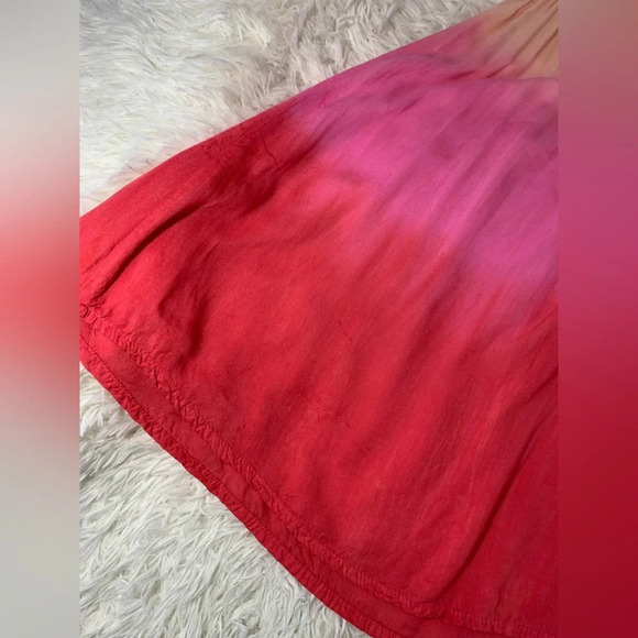 Tiare Hawaii Hollie Mini Dress smocked bodice Ruffle sleeves on/off shoulder S/M - Picture 12 of 16